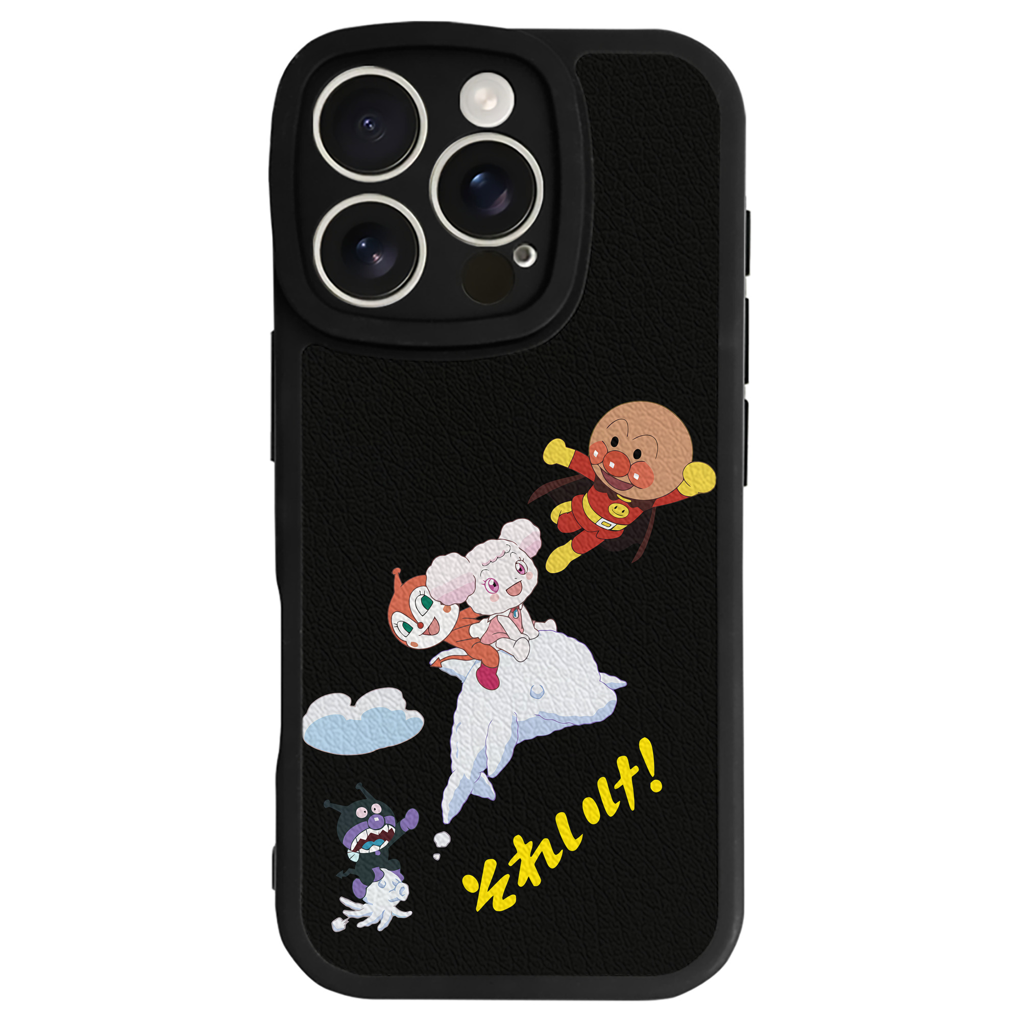 （画像用） アンパンマン Anpanman 【iPhone 16シリーズ対応】シリコンスマホケース（レザー調） 材質：シリコン